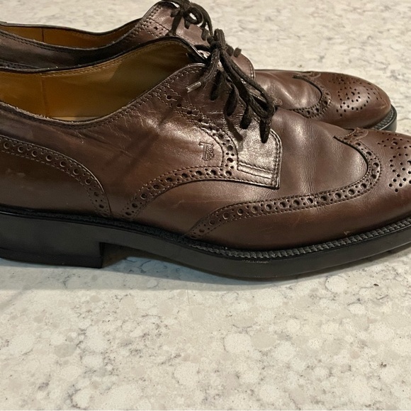 $795 Tod’s Brogues in med brown, size 11 all calf leather will age beautifully! - Picture 15 of 15